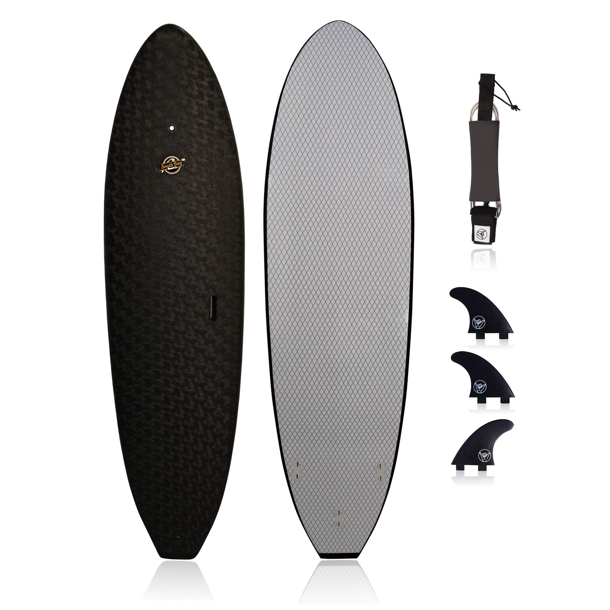 Buy South Bay Board Co. Premium Beginner Soft Top Surfboards 7' 8