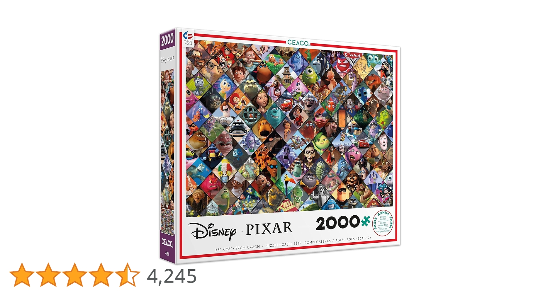 Amazon | Ceaco ディズニー/ピクサー クリップ ジグソーパズル 2000