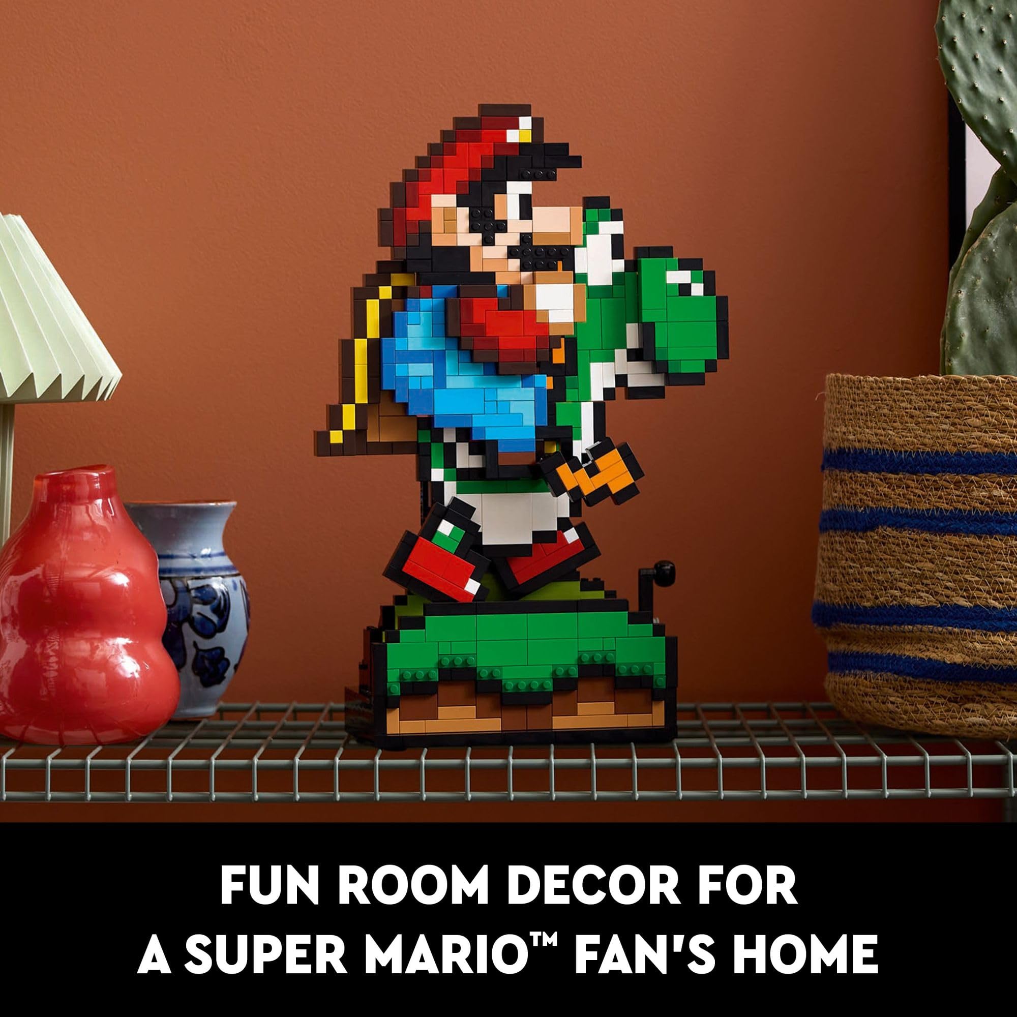 LEGO Super Mario World: Mario & Yoshi Nintendo Gift for Adult Fans, Mario Collectible Playset, Pixelated Nintendo Figures, Playful Display Model, Fun Room Decor, 71438 - Image 6