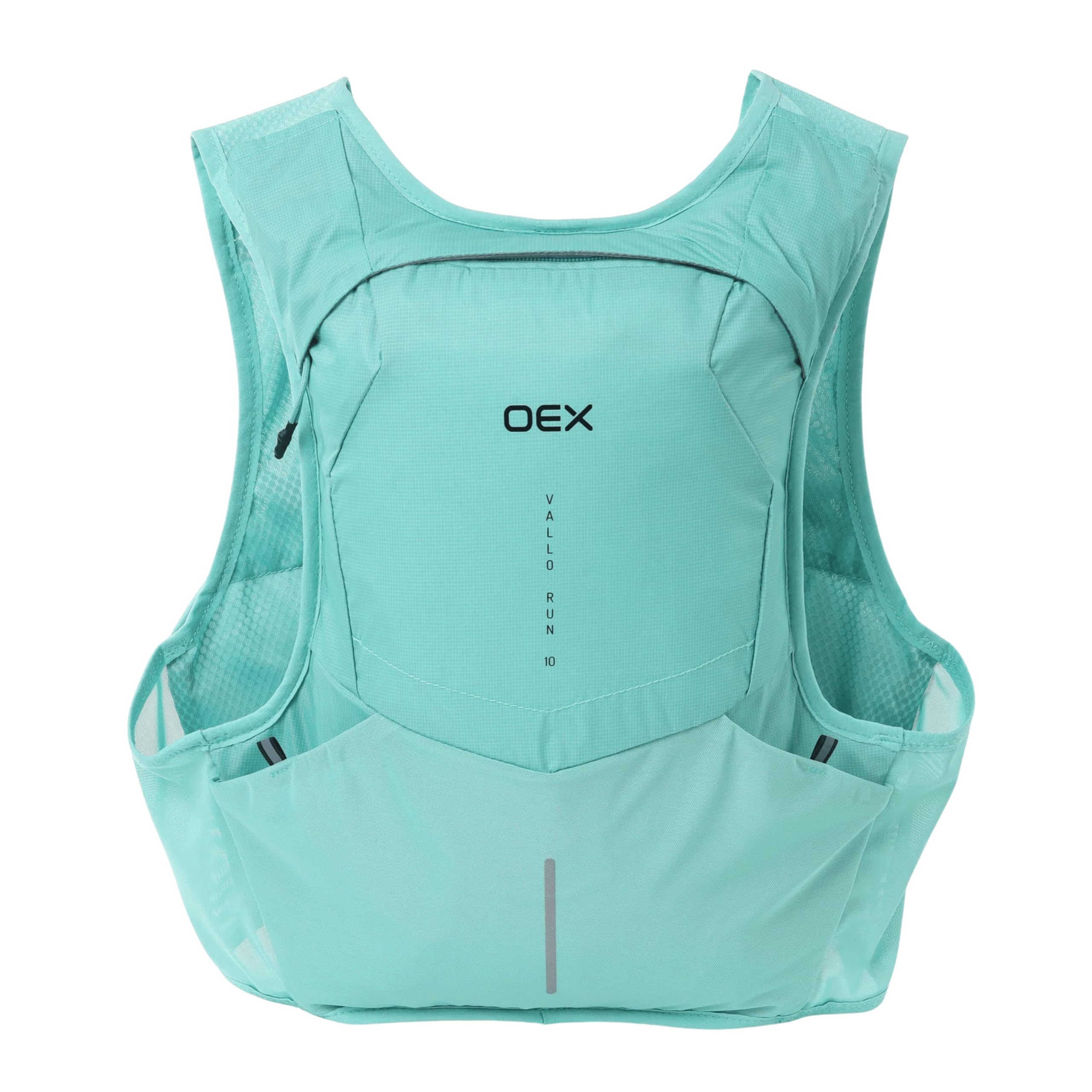 OEX Vallo Run 10L Trail Running Backpack, Ripstop Polyamide with PU Coating, Hydration Compatible, Breathable Mesh Back Panel (Teal, L-XL)