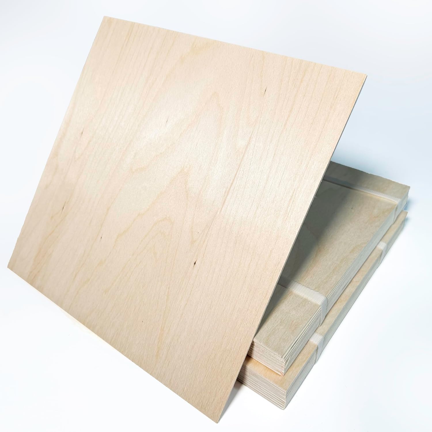 20 Boards of 12” x 12” 3mm 1/8 inch Grade B/BB Baltic Birch Plywood, Glowforge Ready, Unfinished | Boxes of 10, 20, 50 and 100 | Laser Engraving, CNC, Scroll Saw, by Craft Closet