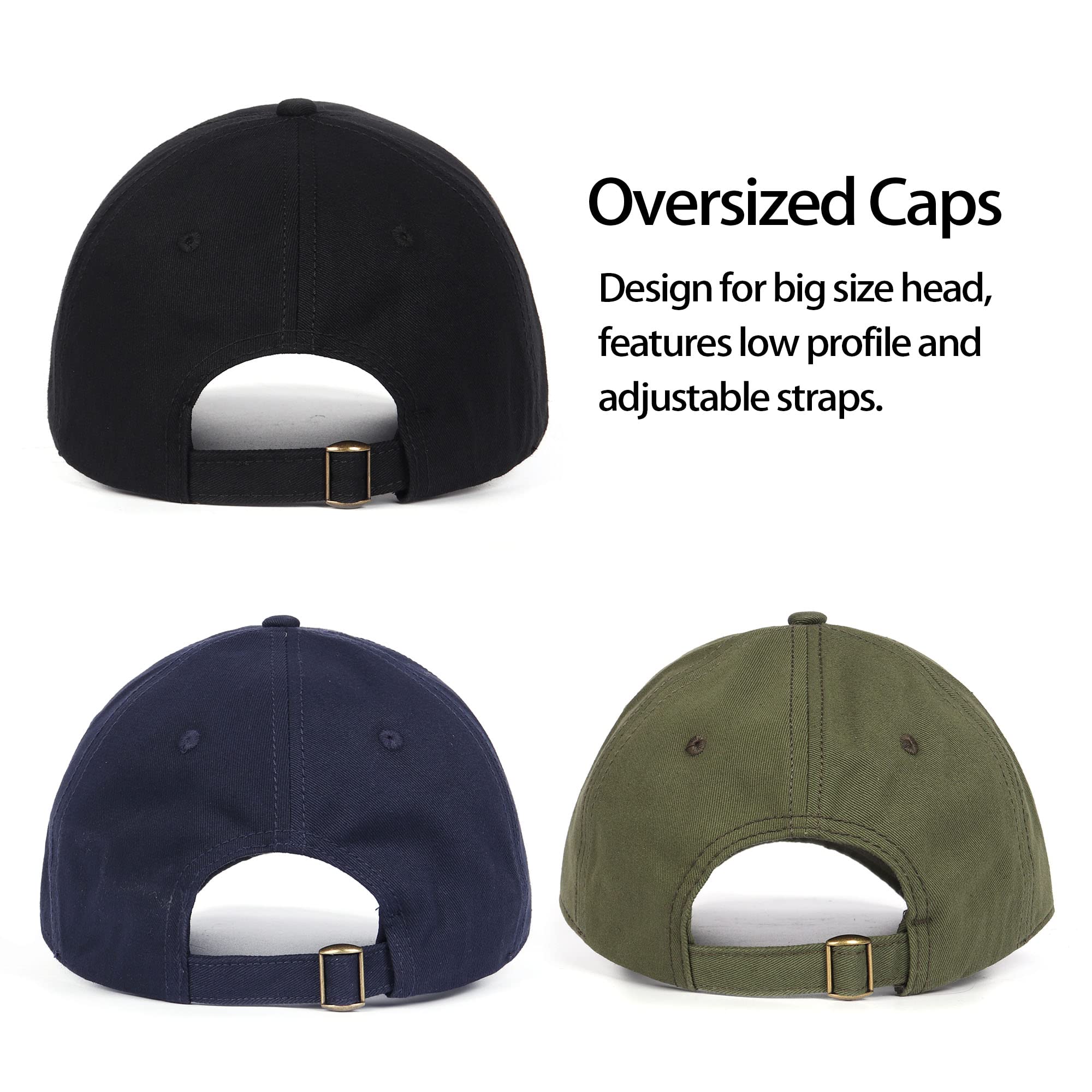 Zylioo Gorras de béisbol XL/XXL grandes para correr, gorra deportiva de gran tamaño para papá, gorra clásica de golf y tenis para cabezas grandes