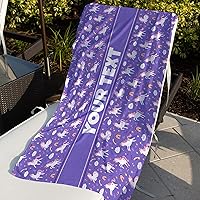 Vista 55 de Personalized Beach, Pool, Bath Towel for Kids - Robots, Custom Name/Text, Quick-Dry/Absorbent for Summer/Vacation/Children's Bathroom, Customized