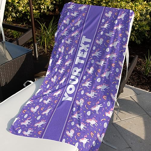 Vista 55 de Personalized Beach, Pool, Bath Towel for Kids - Robots, Custom Name/Text, Quick-Dry/Absorbent for Summer/Vacation/Children's Bathroom, Customized