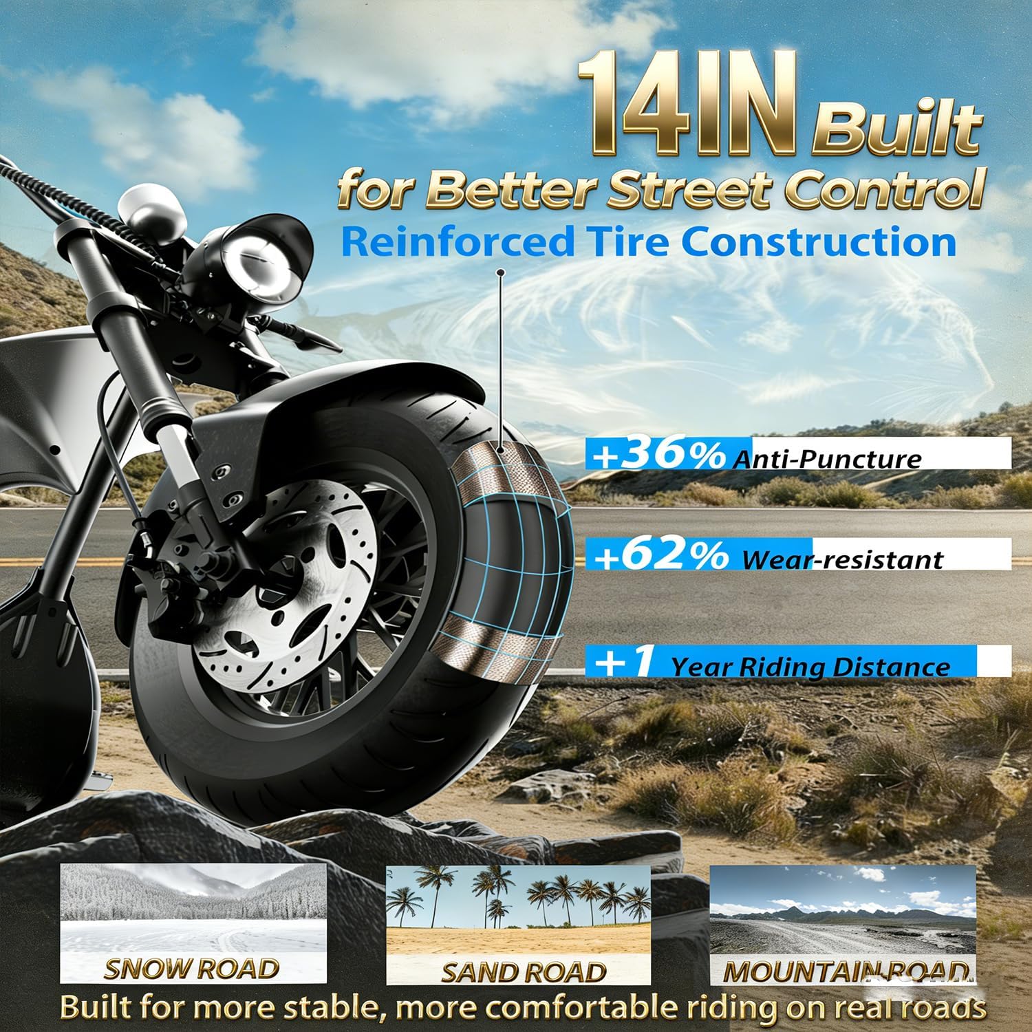 2026 eAhora M1P PRO Peak 6000W 50Mph Electric Motorcycle, 55+Miles with 42ah Battery, Dual Suspension and Full Hydraulic Brakes Street Legal Electric Motorcycle for Adults