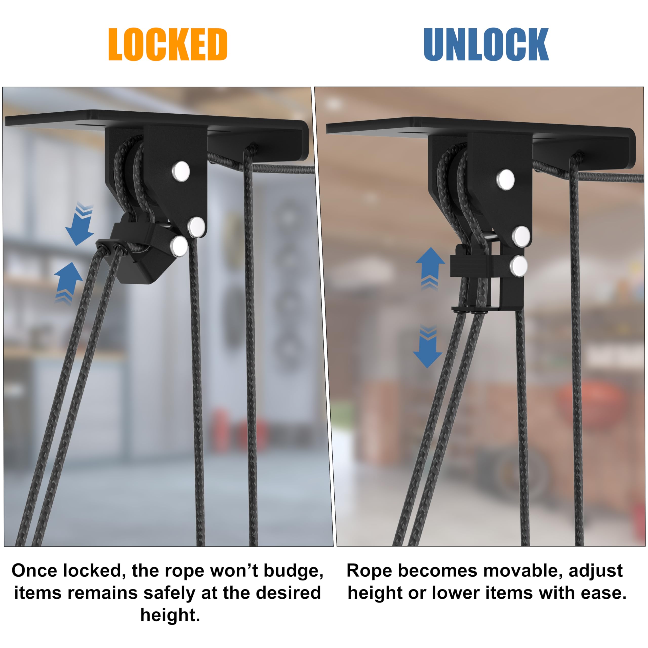 Cargo Box Pulley System For Garage Storage, Heavy-Duty Kayak - View #8
