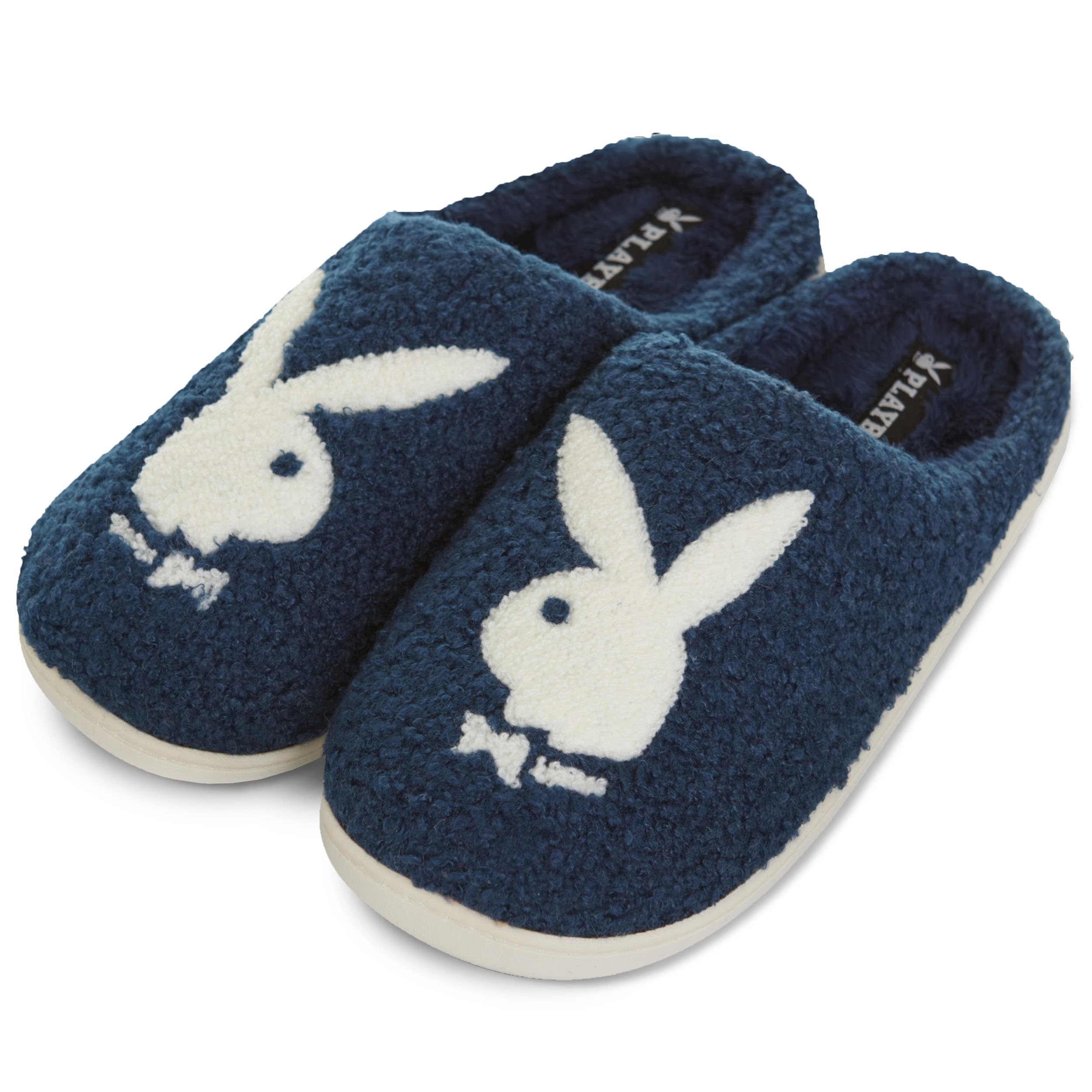 Playboy Mens Slippers Gifts for Men Extra Cozy Fuzzy House Slippers Slip On