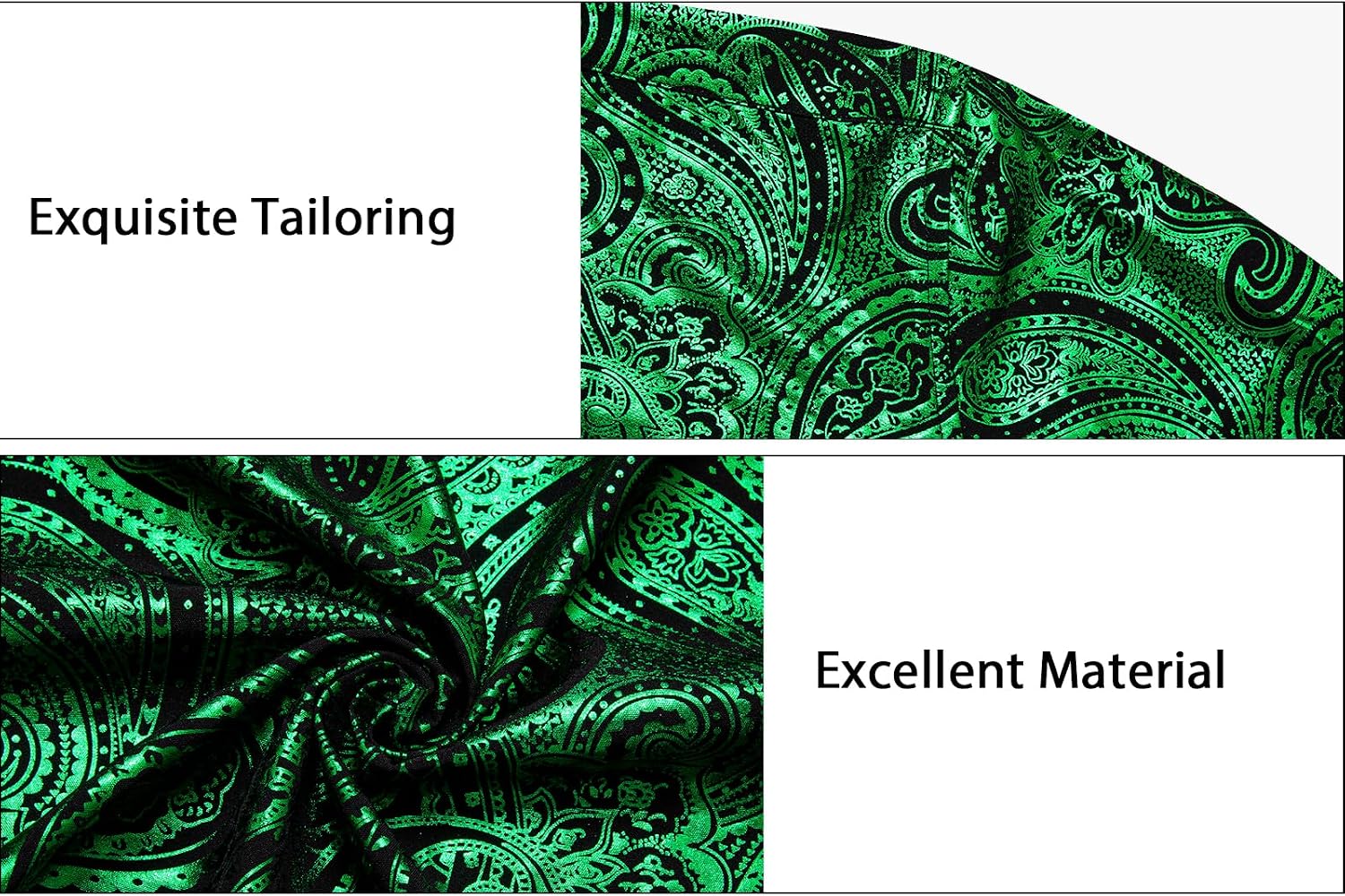 DiBanGu Mens Paisley Dress Shirt Luxury Printed Long Sleeve Button Down Shirts Regular Fit Shiny Shirts for Wedding Prom