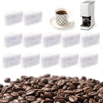xcivi 12 Pack Replacement Coffee Filters for Drew Barrymore Coffee Maker | Charcoal Filters for Beautiful Coffee Maker, Absorb Odor Impurities, Boost Coffee Fresh Flavor, Quick Simple Replacement