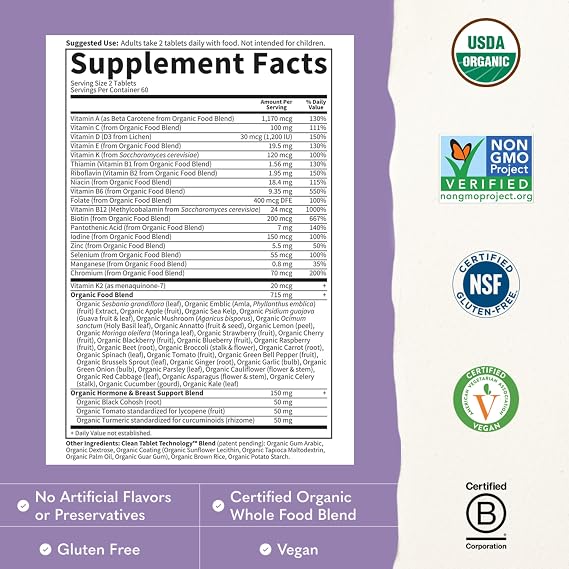 Garden Of Life, Organic Women's 40 Plus Multivitamin, 120 Count