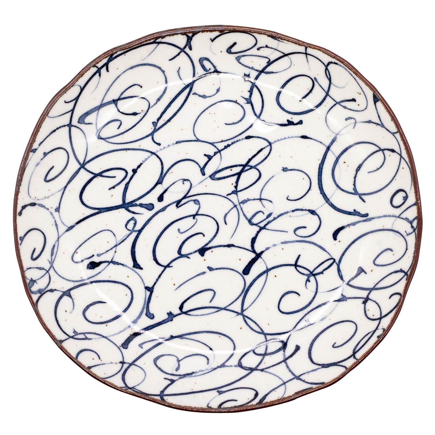 Hand-Painted Mino Wave Curry Plate