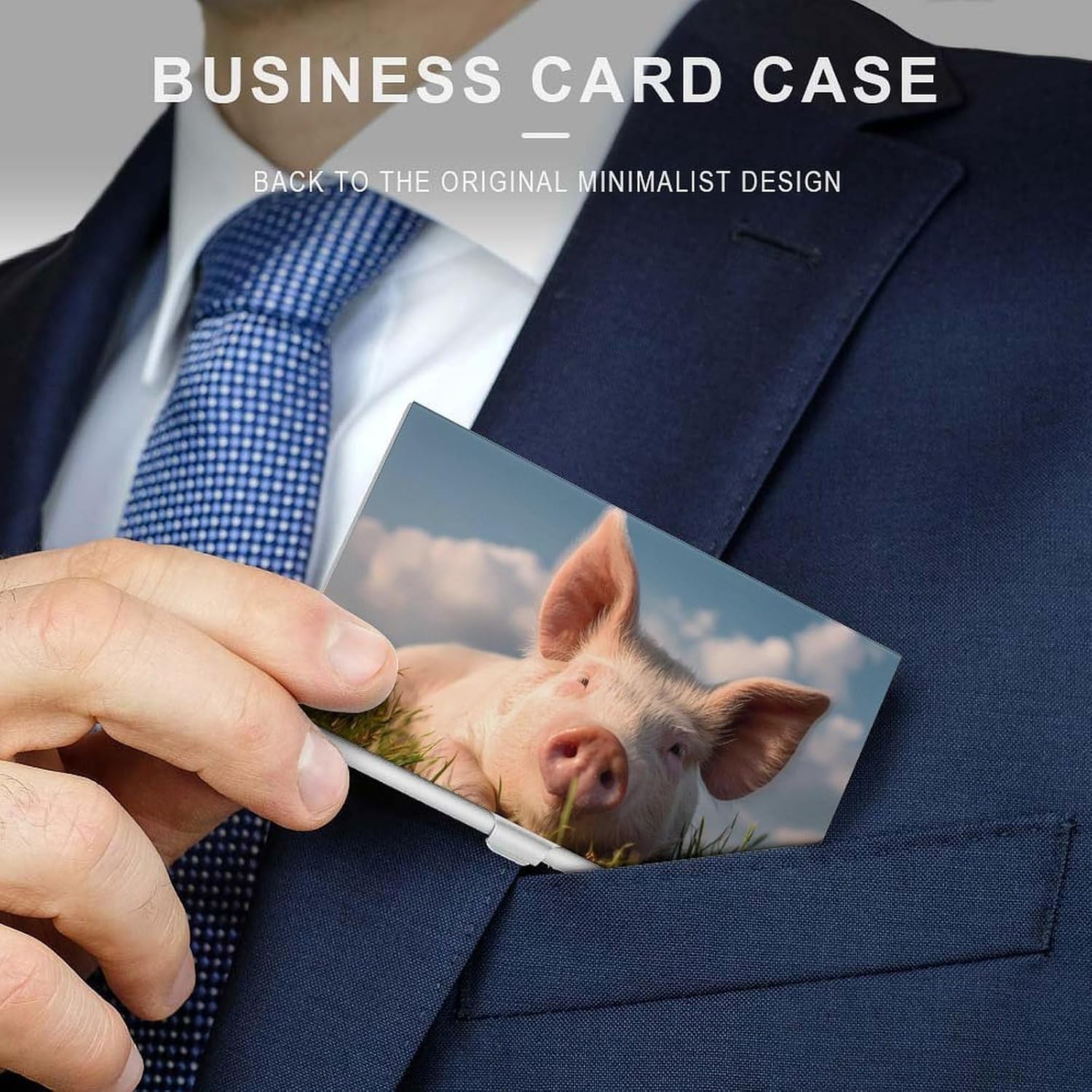 Pigs Business Card Case Portable Slim Purse | Card Holder