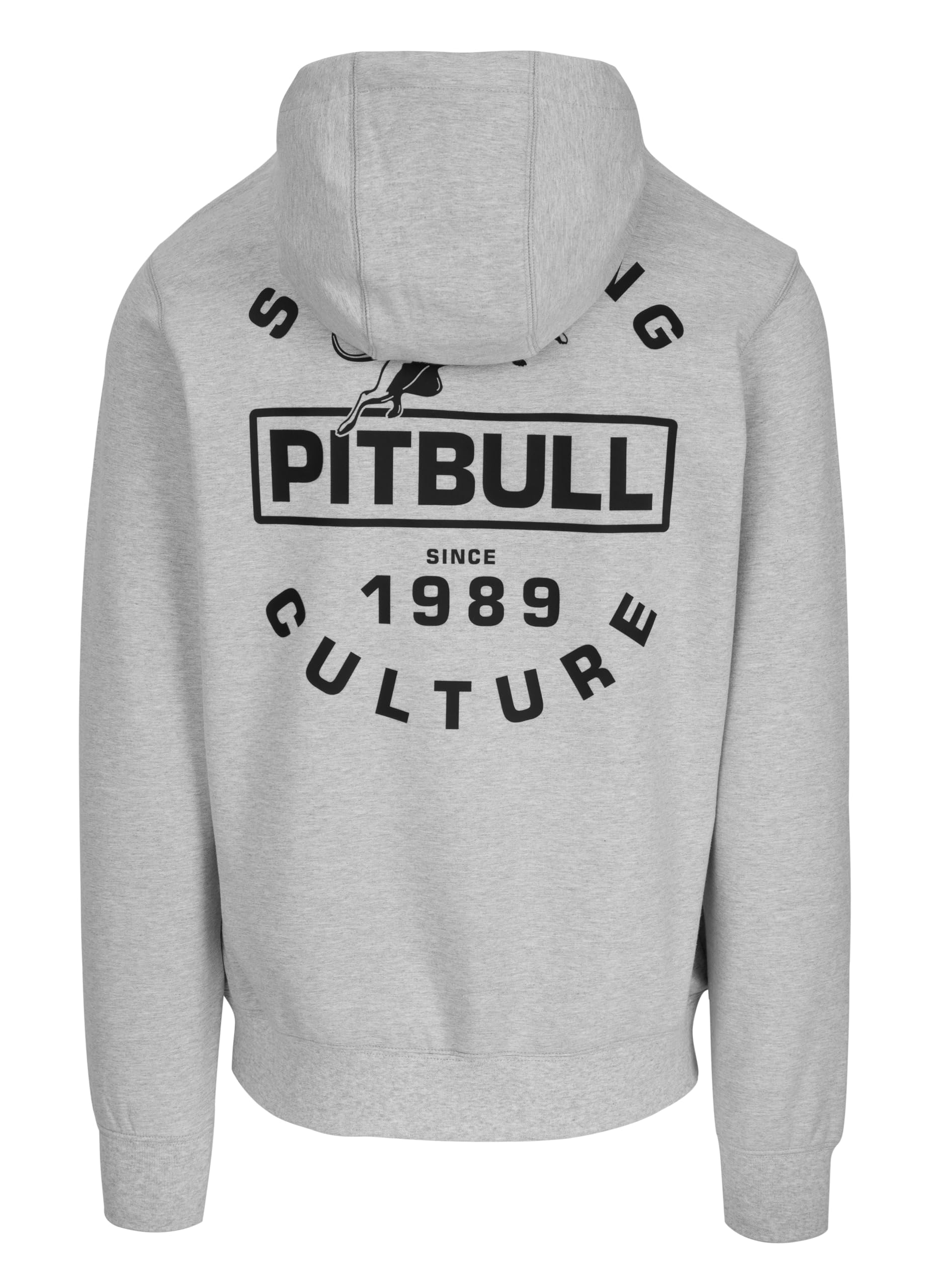 PITBULL Herren Sweatshirt mit Reißverschluss und Kapuze Männer Hoodie mit Zip Physical Culture Kapuzenpulli mit Aufdruck Hoody mit Kapuze Kapuzenpullover Sweatjacke Pullover