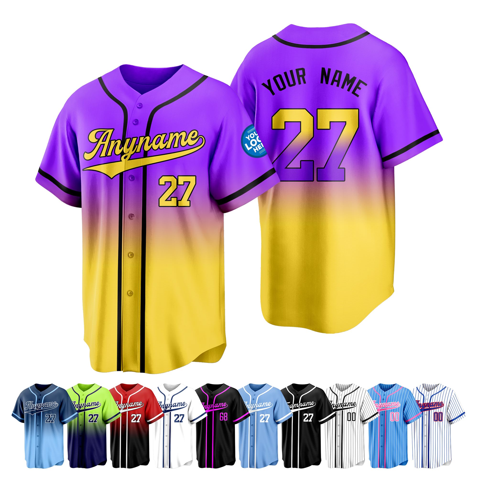 Custom Baseball Jerseys Personalized Stitched or Printed Name Number Baseball Shirt Sports Uniform for Men Women Youth Gifts