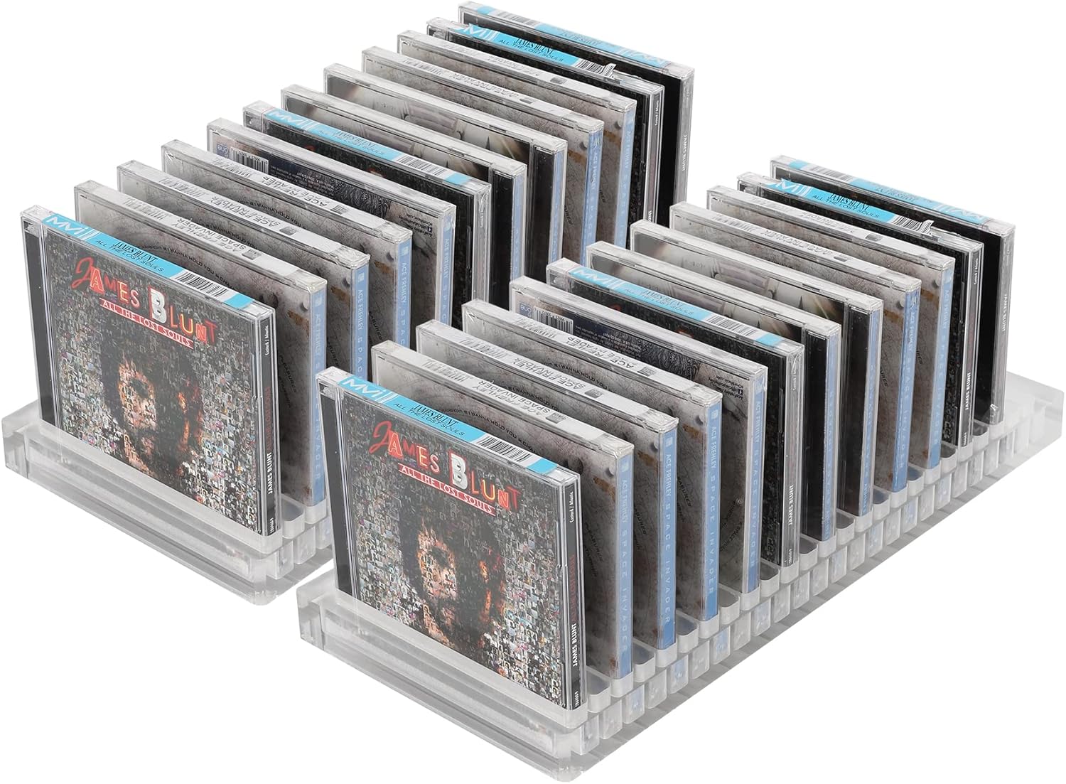 EAYOYAE CD Case Holder,Standard Acrylic CD Storage Stand, Organizers CD Racks Holds 25PCS Jewel Case : Electronics