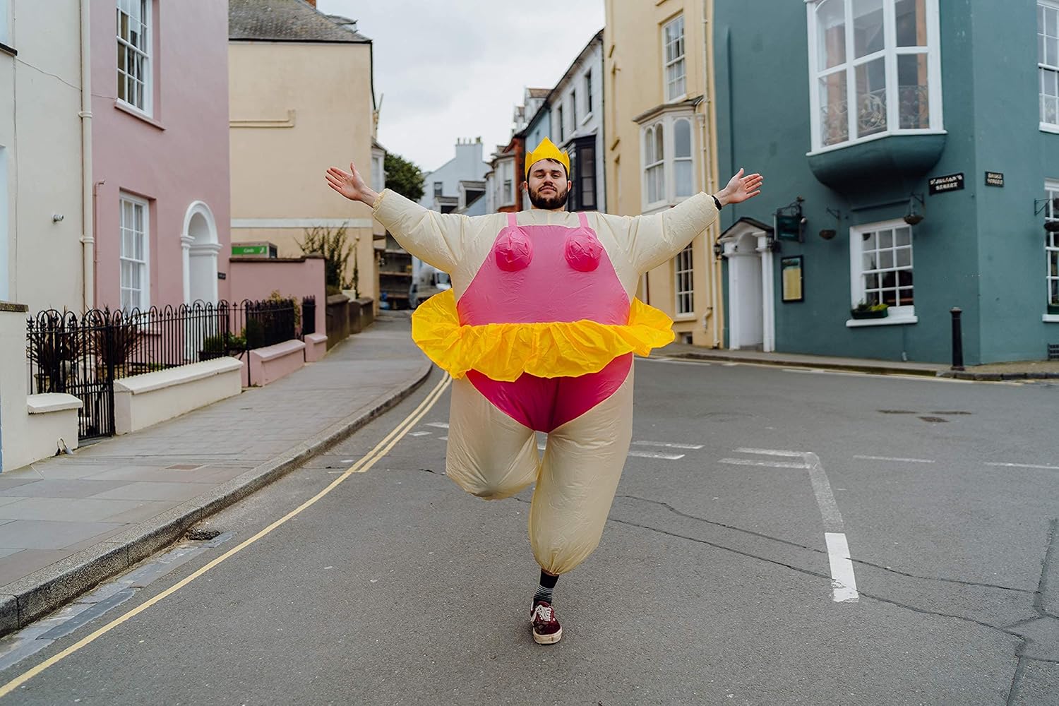 Bodysocks Pink Ballerina Dancer Inflatable Costume for Adults (One Size) - Image 7