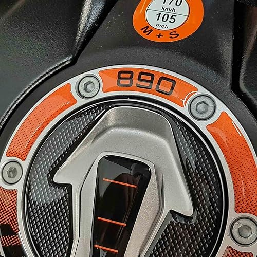 Miniatura 9 de Motorcycle 3D Stickers Compatible with KTM 890 Adventure-R 2021. Side Motorcycle Protections from Impact and Scratches. Pair of Resin Stickers -