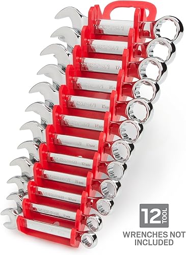 Miniatura 2 de TEKTON Soporte de llave combinada de 12 herramientas (rojo)  ORG21212  Fabricado en Estados Unidos