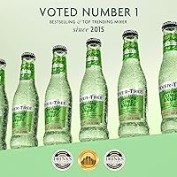 Vista 3 de Fever-Tree Sparkling Lime & Yuzu - Mezclador de soda prémium para cócteles y cócteles sin alcohol, botellas de 6.8 onzas líquidas, paquete de 24