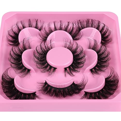 Vista 35 de Pestañas postizas de visón finas, pestañas postizas esponjosas rizadas en D, pestañas de visón sintético, 0.551 in, aspecto natural, pestañas