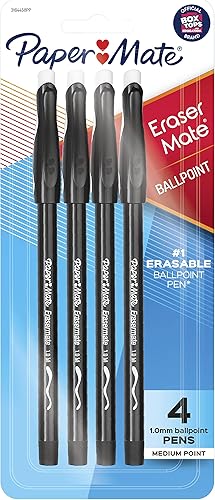 Miniatura 7 de Paper Mate 3930158 EraserMate - Bolígrafo borrable punta media color negro 12 unidades