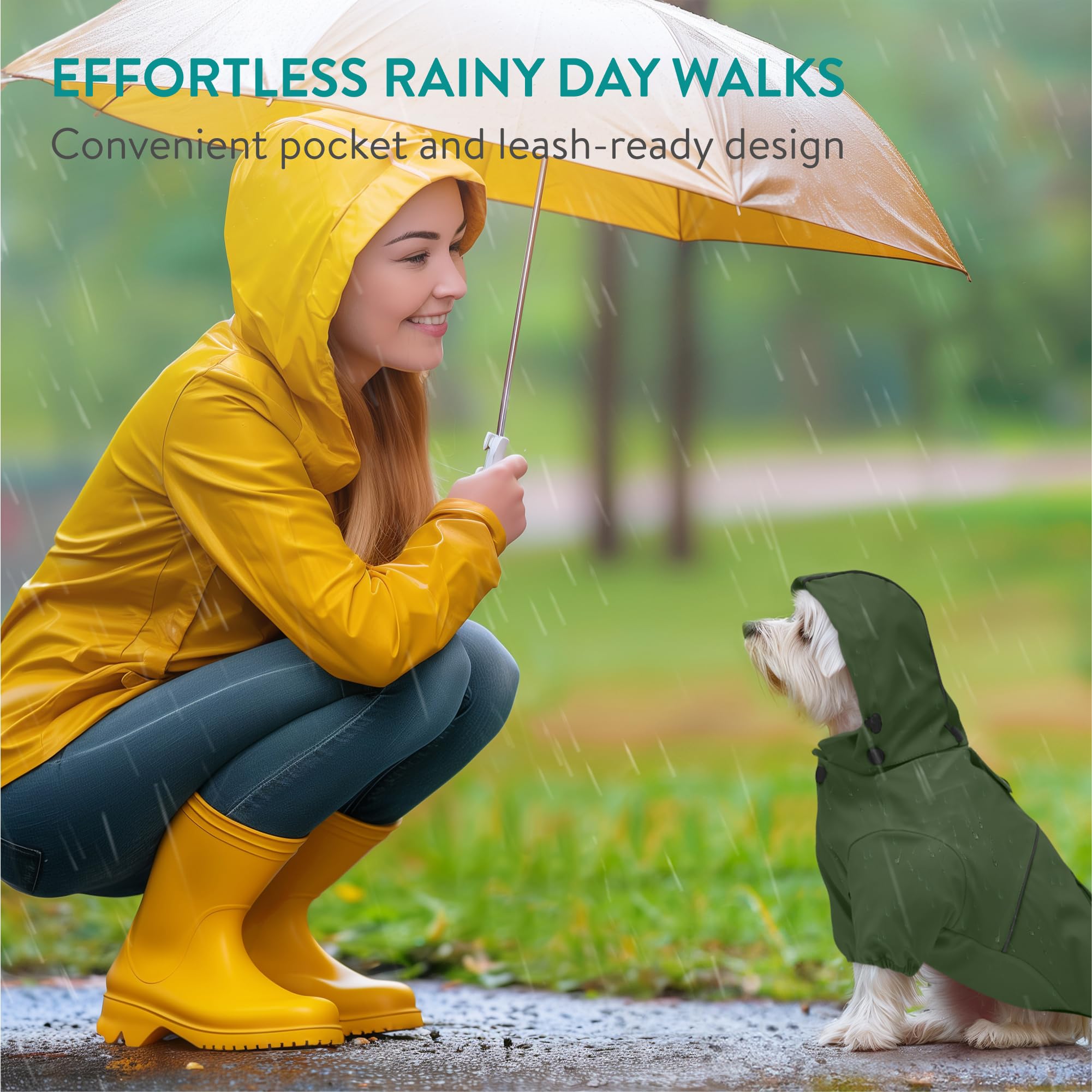 Navaris Manteau Impermeable pour Chien - Vetement de Pluie Imperméable pour Chien Petite et Grande Taille du XS au XL - Veste Cire de Protection