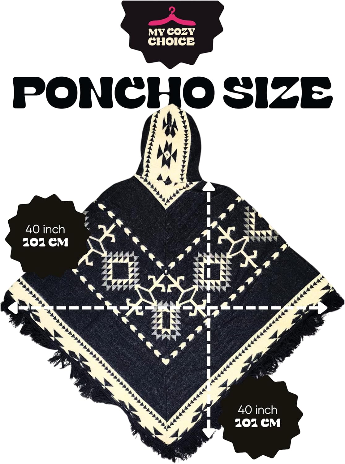 Adult Ponchos with Hood for Men – Alpaca Mens Poncho with Hood – Ponchos for Men – Traditional Alpaca Poncho - Image 4