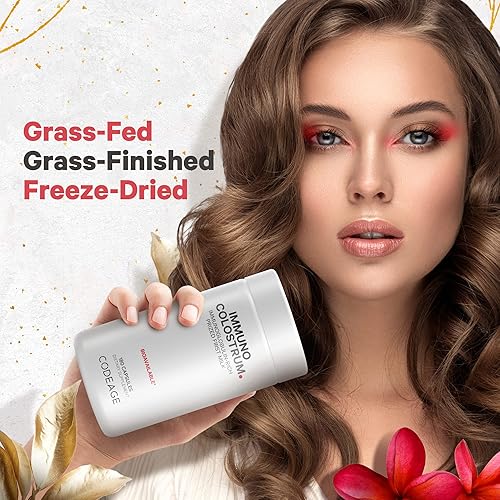 Miniatura 5 de Codeage Suplemento de calostro, calostro alimentado con pasto, primera leche, acabado con hierba, liofilizado, vitaminas, inmunoglobulinas, factores