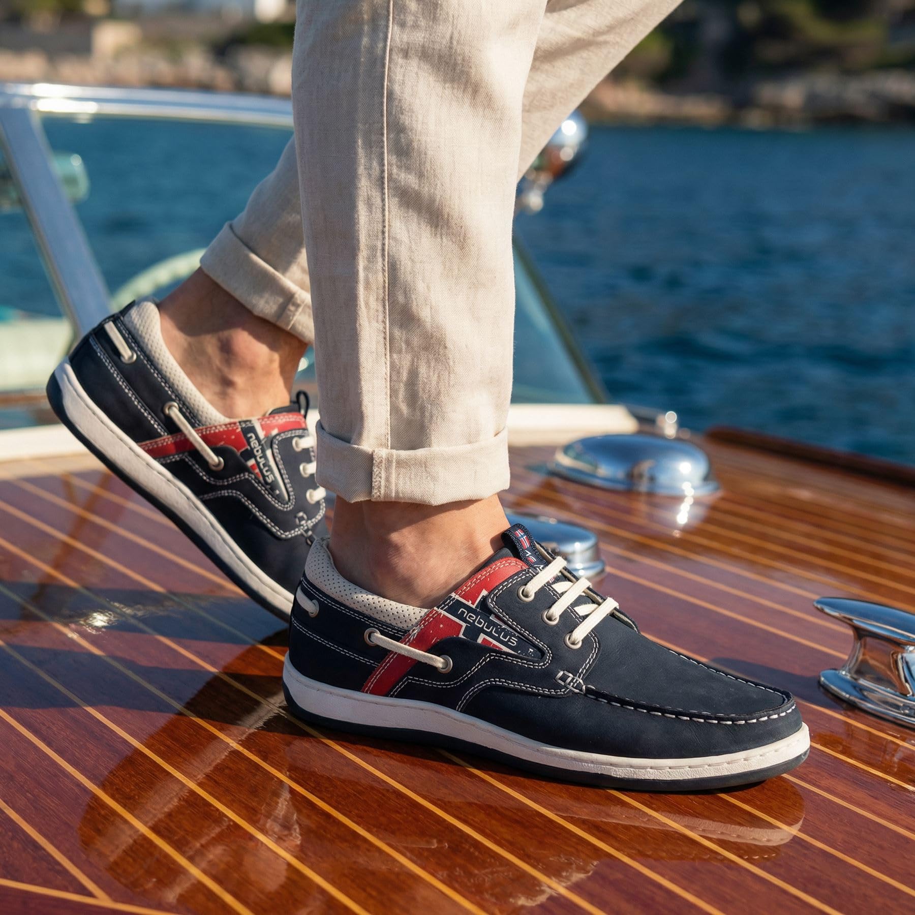 Nebulus Leder - Bootsschuhe Riva, Schuhe, Sneaker, Leder (T155)