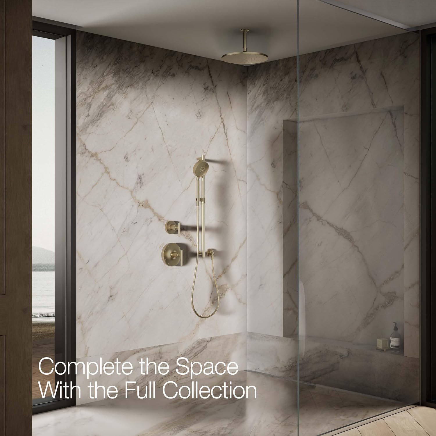 Kohler 13690-BV Contemporary Round 12" single-function rainhead, 2.5 gpm, Vibrant Brushed Bronze