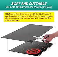 Vista 3 de Alfombrilla de cocina de inducción de silicona resistente al calor, cubierta superior de estufa ignífuga para estufa eléctrica, protector
