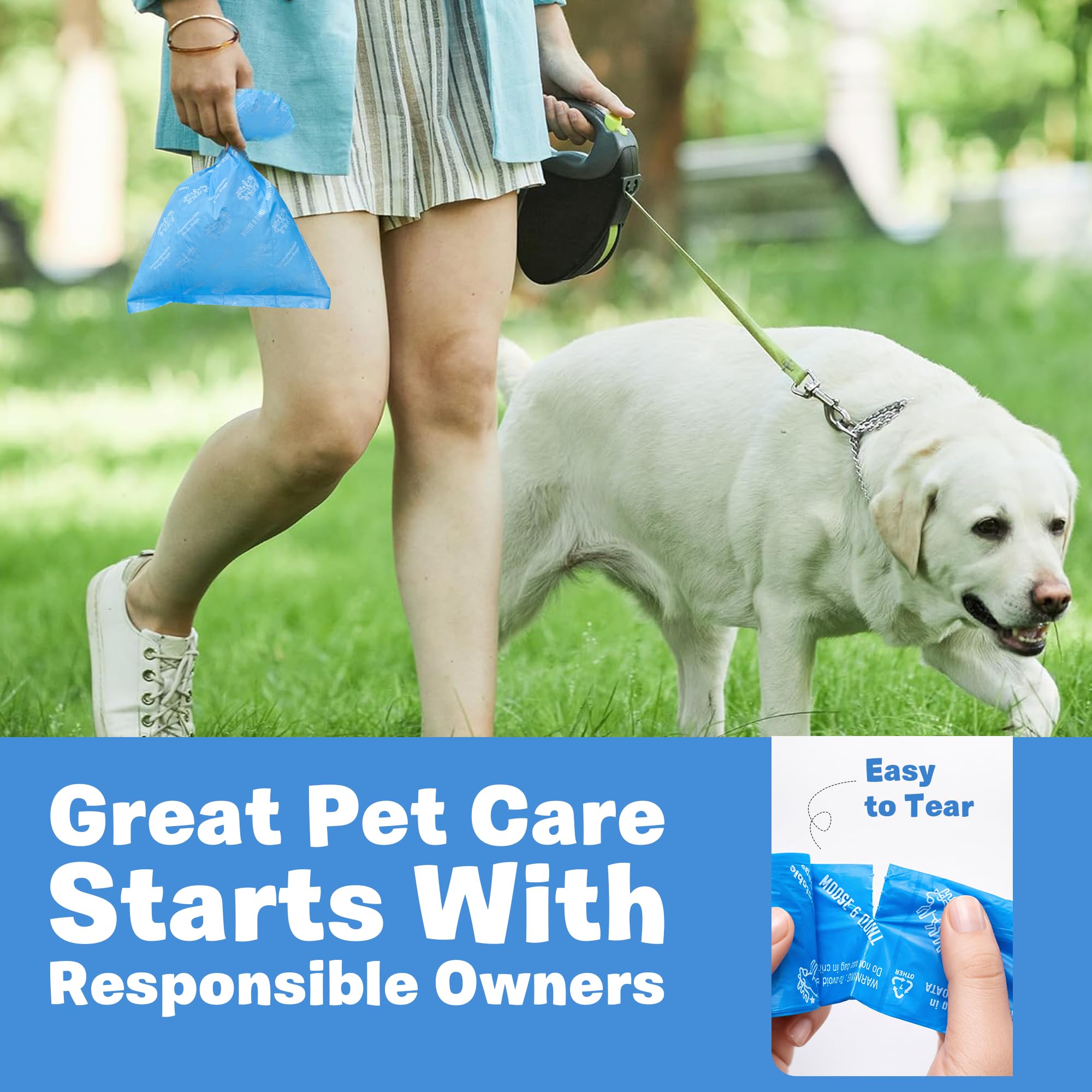 MOOSE & QUILL Compostable Dog Poop Bags – 150 Bags | Extra Thick, Leak Proof & Strong | Eco-Friendly Pet Waste Bags Safe for Soil, Plants & Animals | Biodegradable Dog Waste Bags for Easy Clean-Up | 2