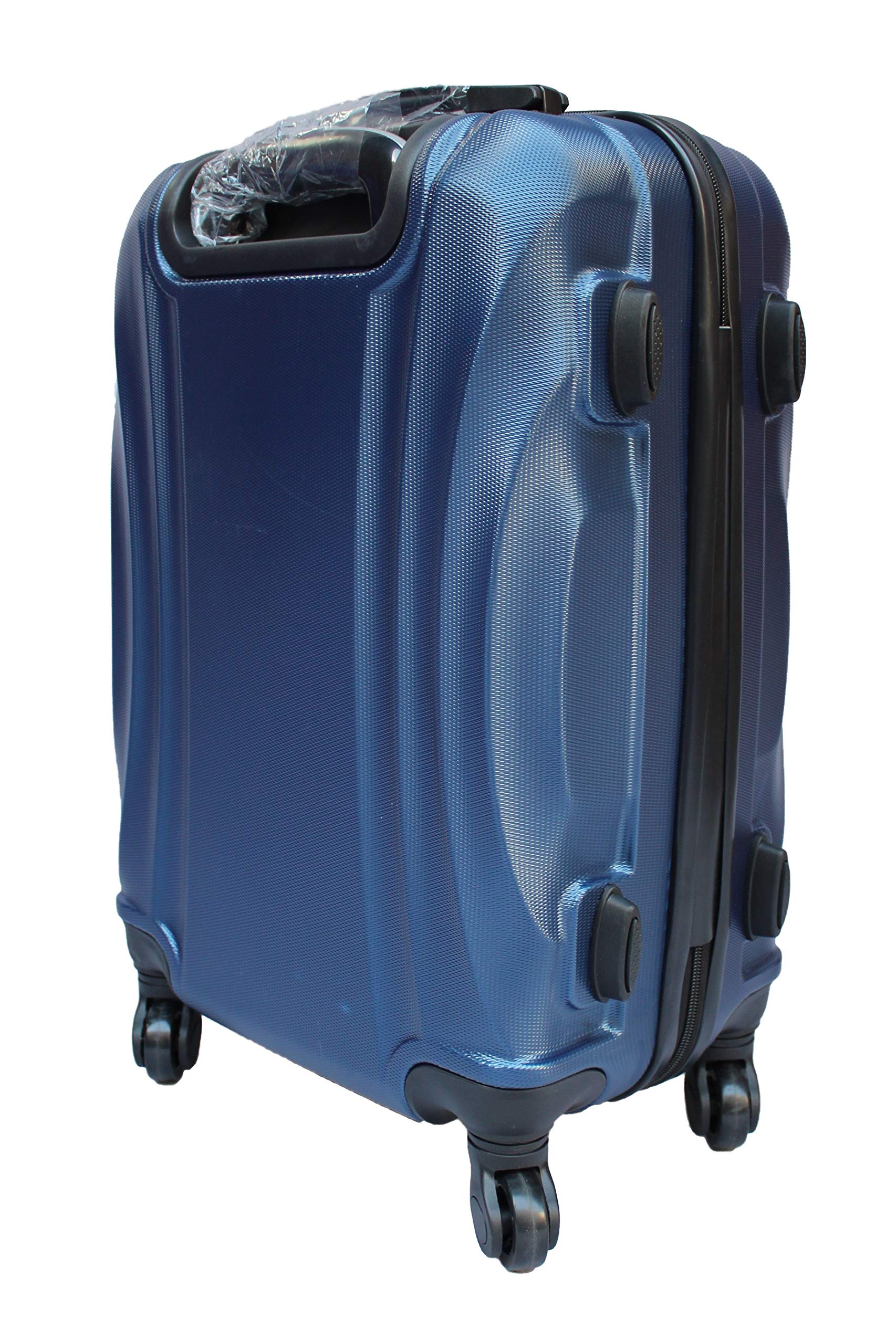 R.Leone Valigia Trolley Bagaglio a mano Rigido Ultraleggero in ABS 4 Ruote Autonome 2037 (Blu)