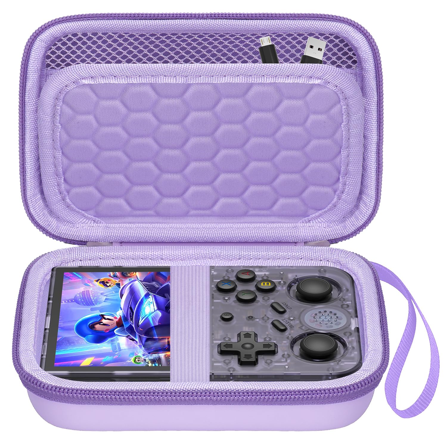 HESPLUS Travel Hard Case for RG353V/ RG35XX/ RG353VS Retro Handheld Game Console