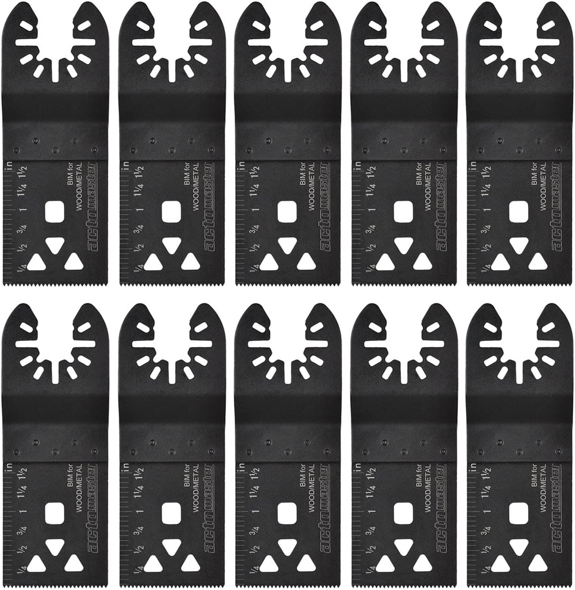 Bi-Metal Oscillating Saw Blade for Oscillating Tool Multitool, Pack of 10