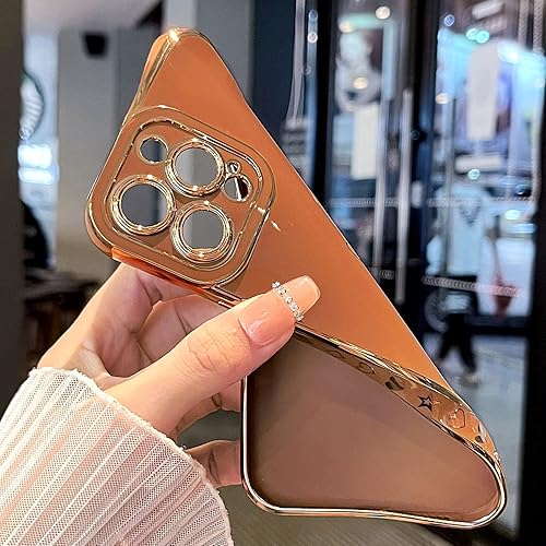 Miniatura 4 de Skyseaco Funda compatible con iPhone 13 Pro Max, bonita funda de corazón chapado de lujo para mujeres y niñas, funda protectora de TPU suave a