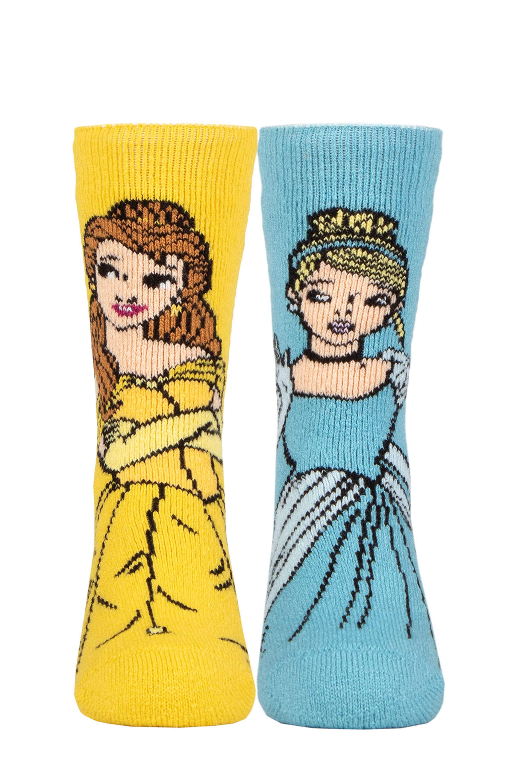Kids Lite Disney Socks - Princess Belle & Cinderella