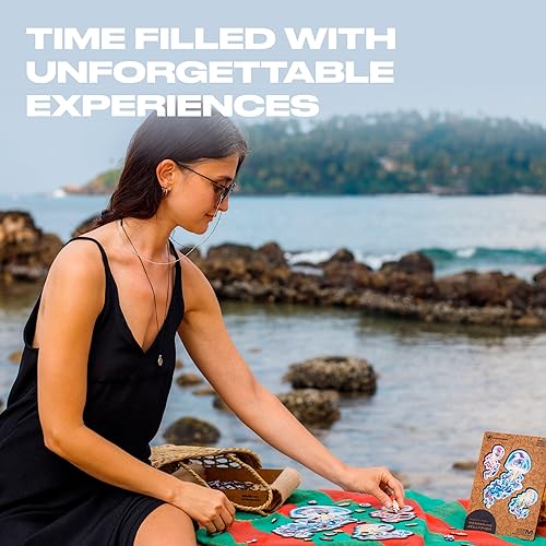 Miniatura 3 de UNIDRAGON Rompecabezas de madera original, medusas errantes, 330 piezas, tamaño King de 14.9 x 14.9 pulgadas, hermoso paquete de regalo, forma