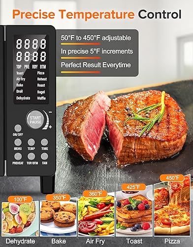 Miniatura 4 de Nuwave Bravo Pro Smart Air Fryer - Combo de horno tostador, encimera de horno de convección Airfryer, funciones 12 en 1 con tecnología más rápida y