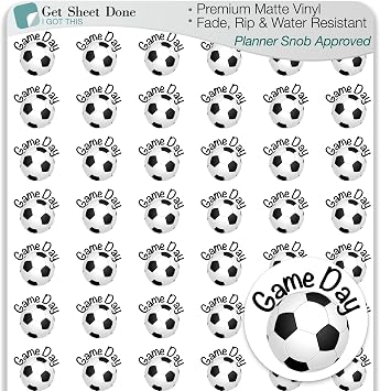 Soccer Game Planner Stickers Sports & Fitness Parenting Planning Essentials