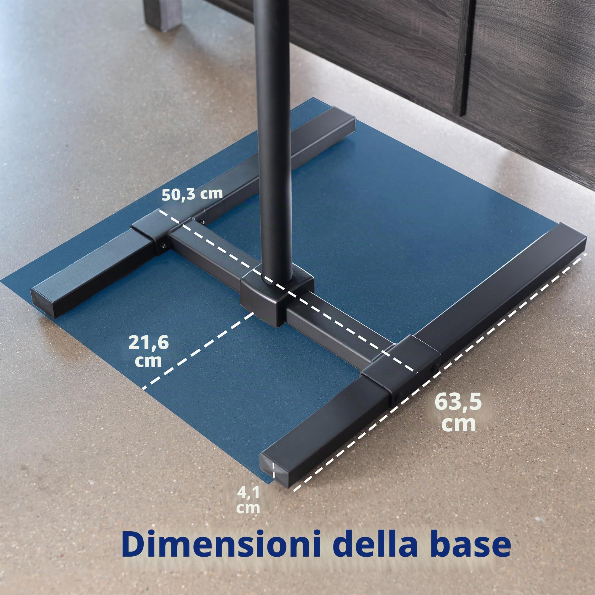 VIVO STAND-TV17 - Supporto da pavimento per TV da 13 a 50 pollici fino a 20 kg, LCD LED OLED 4K Smart Flat, pannelli curvi per monitor, VESA max 200 x 200, palo alto per tapis roulant ed ellittica,