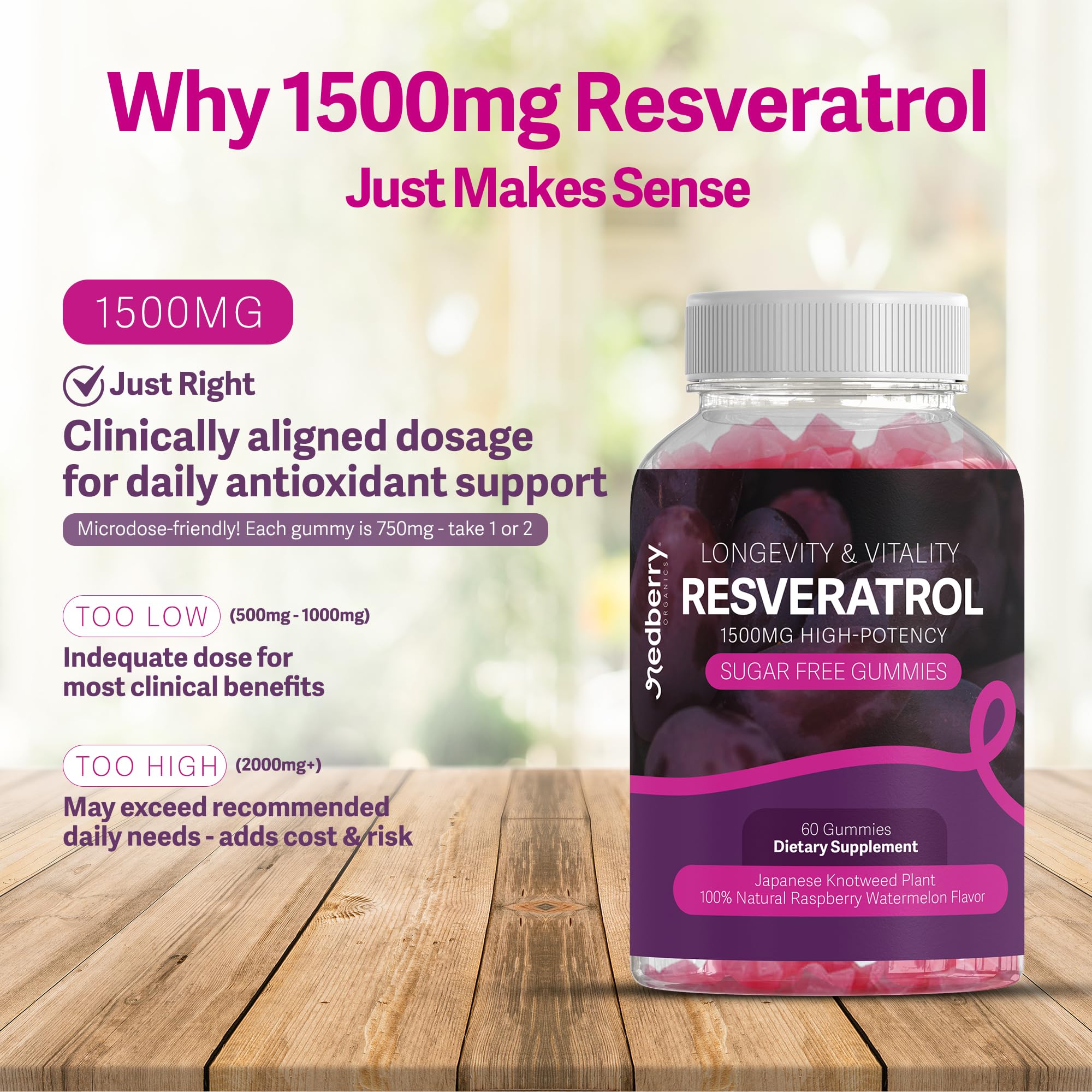 Resveratrol Supplement, 1500mg Gummies — Amazon image 6