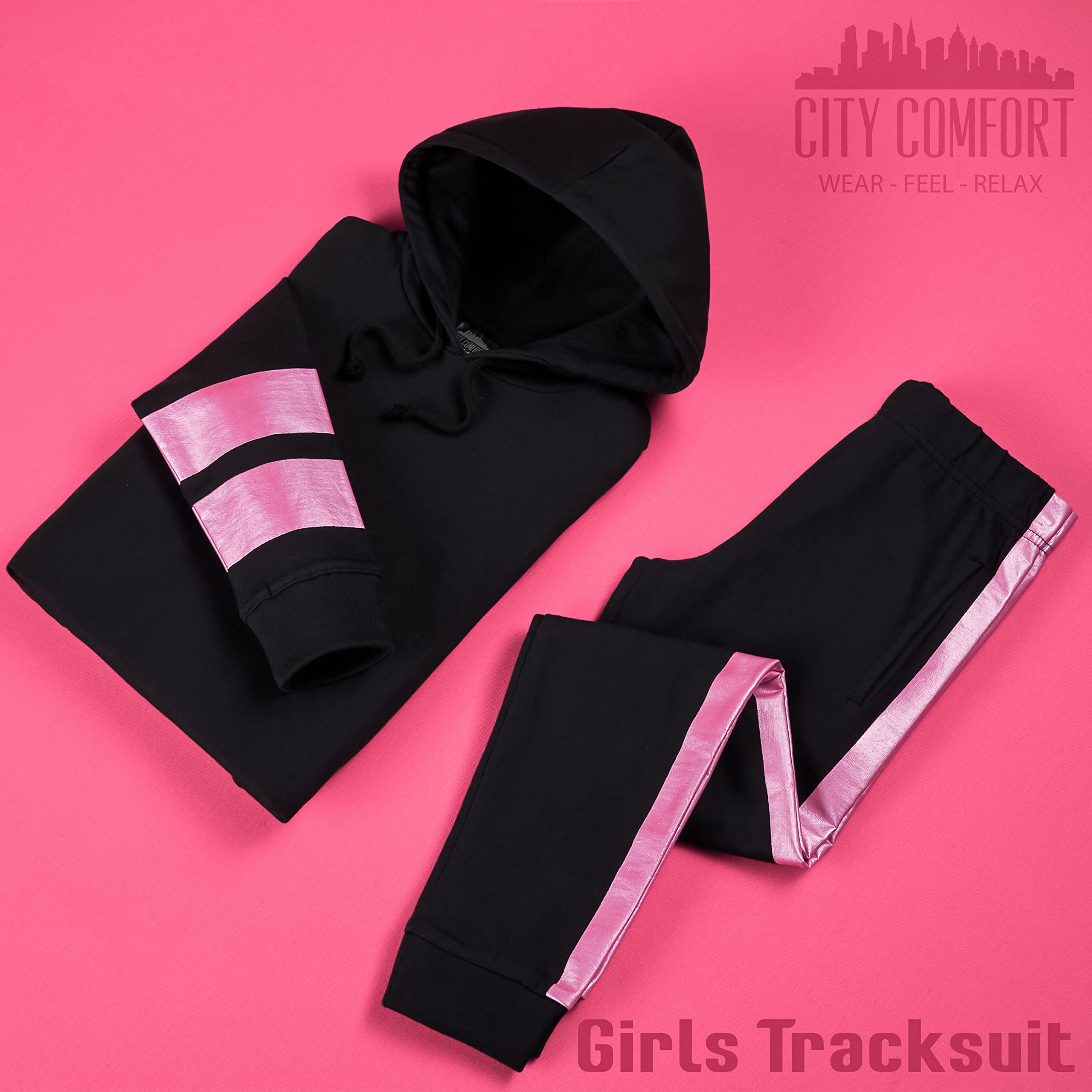 CityComfort Jogging Enfant Fille - Ensemble de Survêtement Fille 4-14 Ans