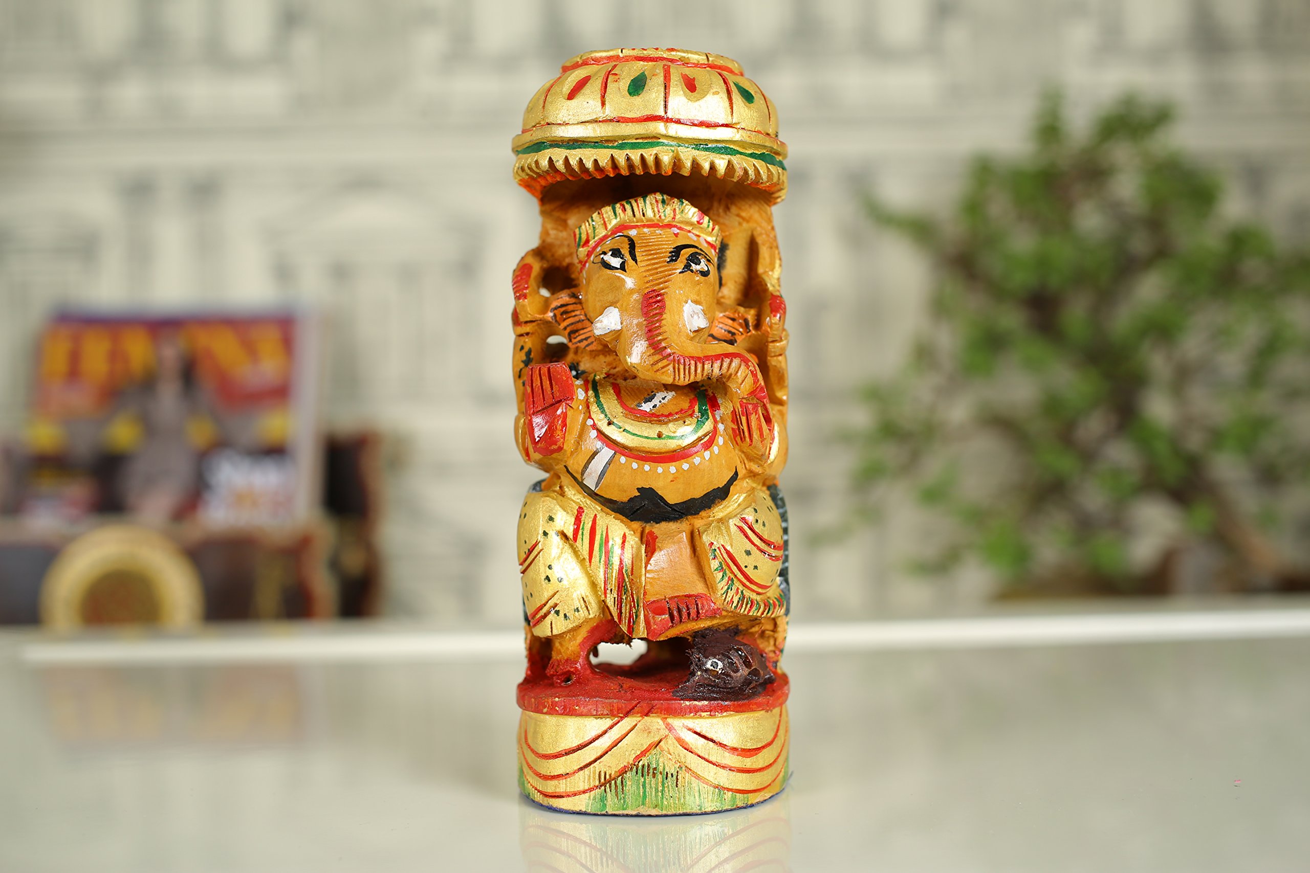 Ganesha en bois artisanal, une idée cadeau originale pour une pendaison de crémaillère