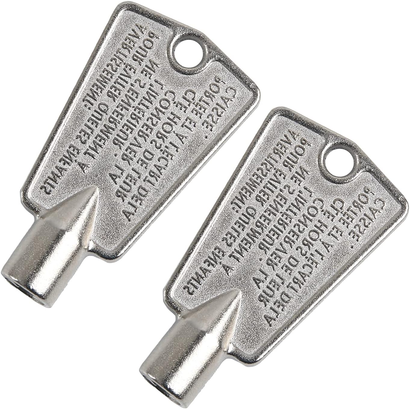 2Pack 216702900 Freezer Door Key for Frigidaire Kenmore AP4071414 PS2061565 AP2113733 AP4301346 PS1991481 06599905 08037402 12849(Metal)