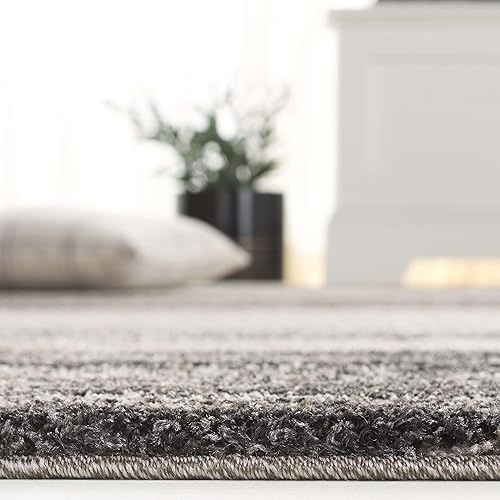 Miniatura 4 de SAFAVIEH Retro Collection - Alfombra decorativa de 2 pies 6 pulgadas x 4 pies, color negro y gris claro, diseño abstracto moderno, no desprende