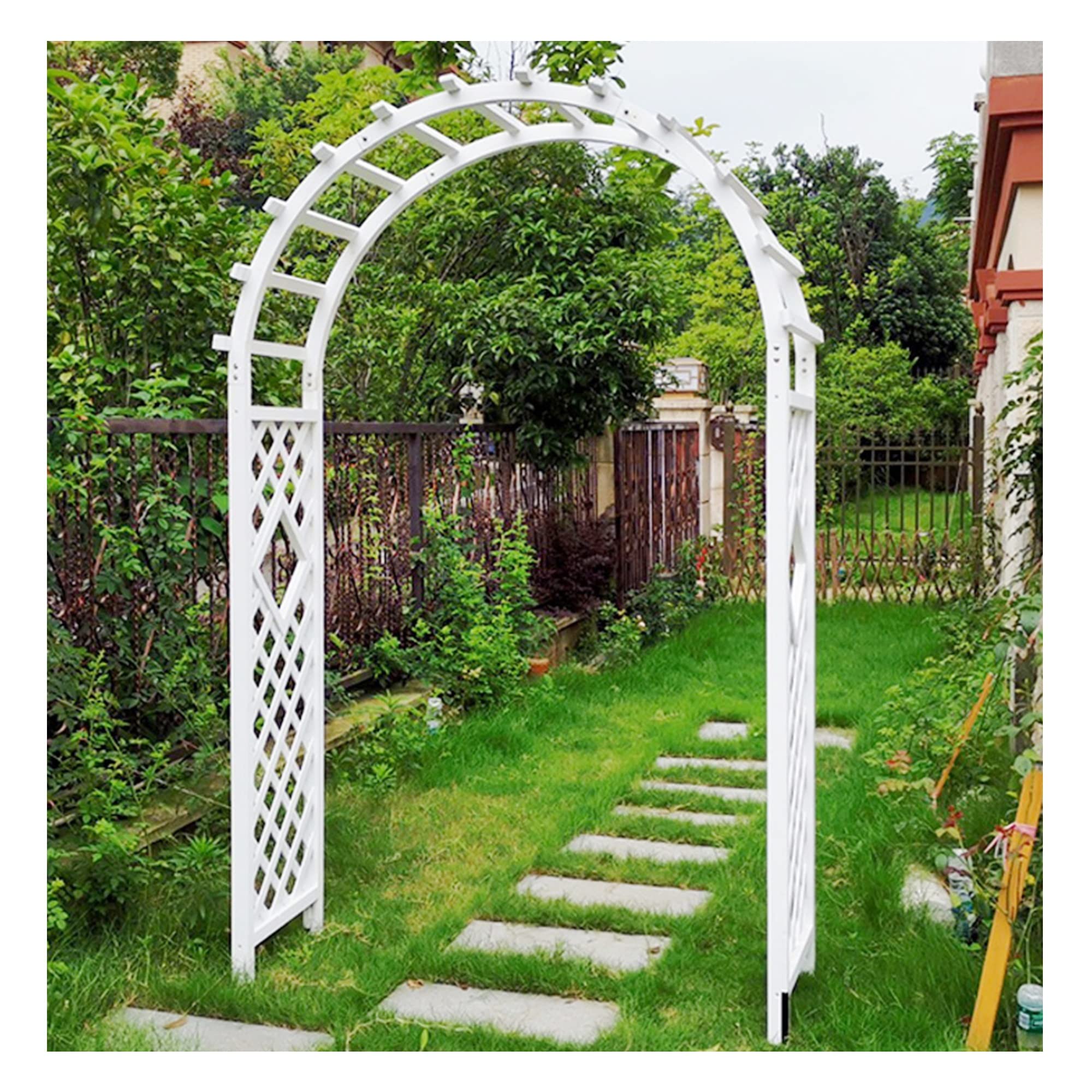 Arche de jardin en bois support plantes grimpantes pare-soleil mariage