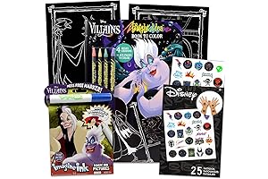 Disney Villains Coloring and Activity Book Set for Little Rascals and Kids