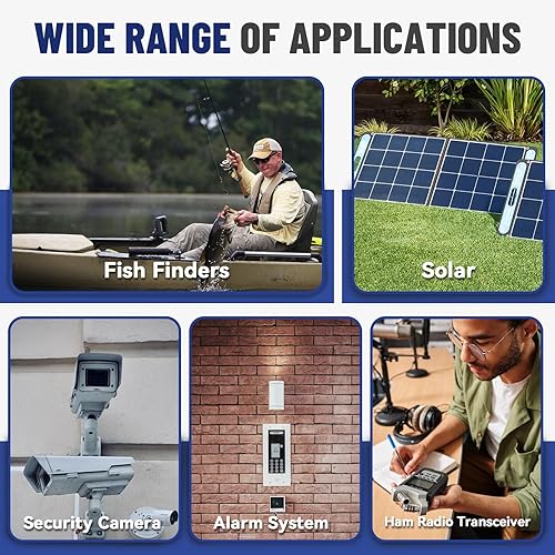 Miniatura 7 de Batería LiFePO4 de litio de 12 V 15 Ah, más de 4000 ciclos profundos y batería sin mantenimiento para scooter, buscador de peces, sistema solar,