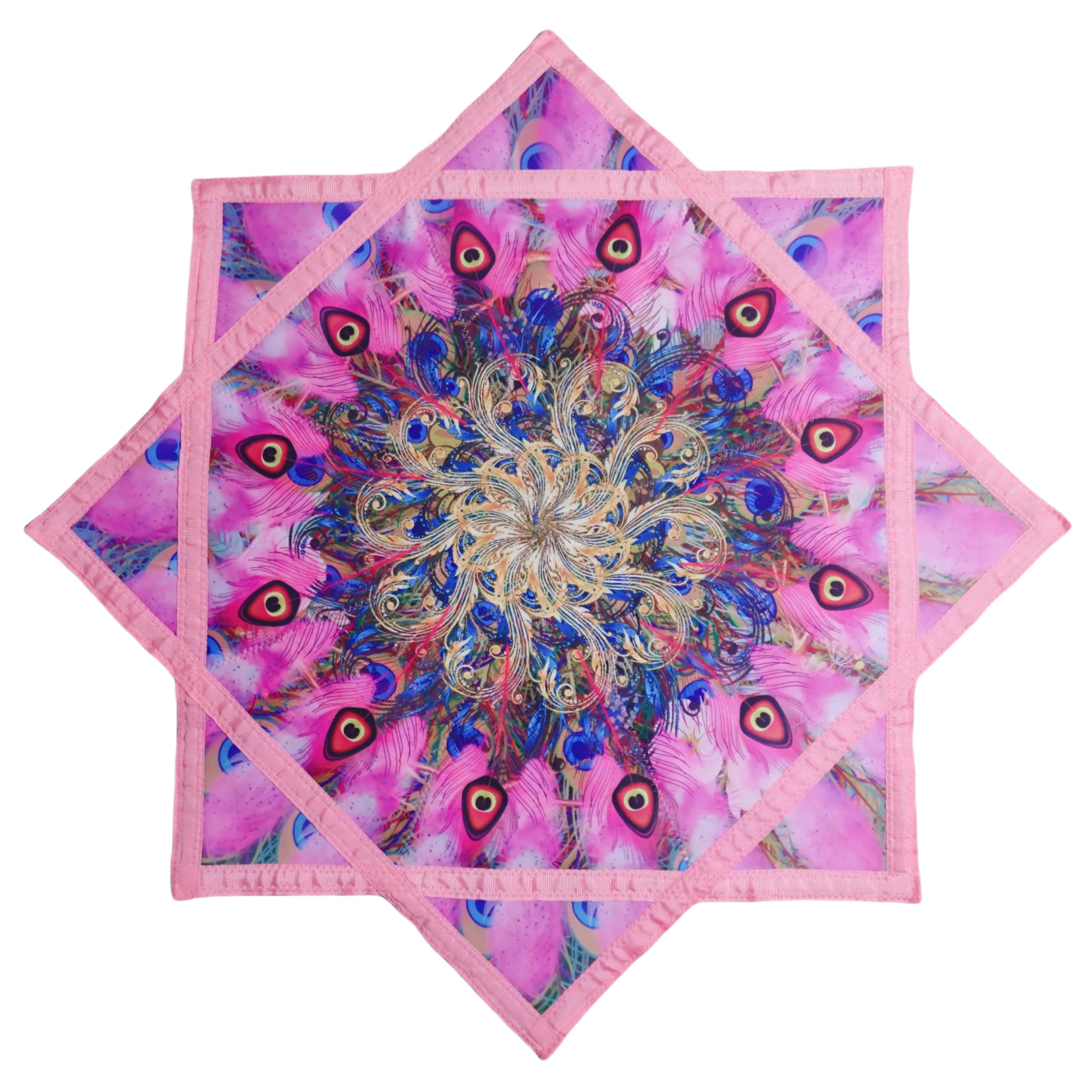 BVCY Flow Star UV Glow Dual Sided Print Solar & Light Charging Dapo Star Fly Toy Beginners Juggling Toy Pink (R06-style7)